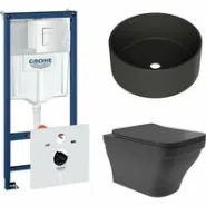 Комплект инсталляции GROHE Rapid SL 38772SH0 с унитазом Aqueduto ESTETA EST0140 и раковиной Aqueduto ESPIRAL D400 ESP0140 (NW0412)