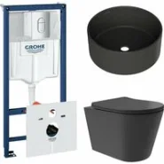 Комплект инсталляции GROHE Rapid SL NW0145/S с унитазом Aqueduto CONE Plus CONT0240 и раковиной Aqueduto ESPIRAL D400 ESP0140 (NW0417)