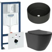 Комплект инсталляции GROHE Rapid SL NW0145/S с унитазом Aqueduto OVO Plus OVOT0240 и раковиной Aqueduto ESPIRAL D400 ESP0140 (NW0421)
