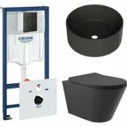 Комплект инсталляции GROHE Solido 38811KF0 с унитазом Aqueduto CONE CON0140 и раковиной Aqueduto ESPIRAL D400 ESP0140 (NW0431)
