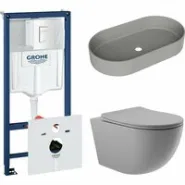 Комплект инсталляции GROHE Rapid SL 38772SH0 с унитазом Aqueduto OVO OVO0130 и раковиной Aqueduto ESPIRAL ESP0230 (NW0440)