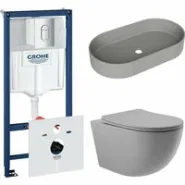 Комплект инсталляции GROHE Rapid SL NW0145/S с унитазом Aqueduto OVO OVO0130 и раковиной Aqueduto ESPIRAL ESP0230 (NW0441)