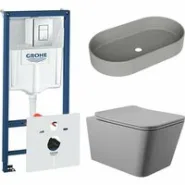 Комплект инсталляции GROHE Rapid SL 38775001 с унитазом Aqueduto MACIO MAC0130 и раковиной Aqueduto ESPIRAL ESP0230 (NW0442)