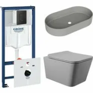Комплект инсталляции GROHE Solido 38811KF0 с унитазом Aqueduto MACIO MAC0130 и раковиной Aqueduto ESPIRAL ESP0230 (NW0443)