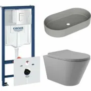 Комплект инсталляции GROHE Rapid SL 38772SH0 с унитазом Aqueduto CONE CON0130 и раковиной Aqueduto ESPIRAL ESP0230 (NW0448)