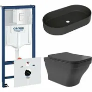 Комплект инсталляции GROHE Rapid SL 38772SH0 с унитазом Aqueduto ESTETA EST0140 и раковиной Aqueduto ESPIRAL ESP0240 (NW0452)