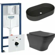 Комплект инсталляции GROHE Rapid SL NW0145/S с унитазом Aqueduto ESTETA EST0140 и раковиной Aqueduto ESPIRAL ESP0240 (NW0453)