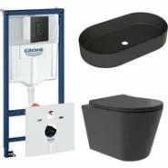 Комплект инсталляции GROHE Solido 38811KF0 с унитазом Aqueduto CONE Plus CONT0240 и раковиной Aqueduto ESPIRAL ESP0240 (NW0455)
