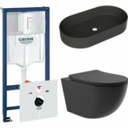 Комплект инсталляции GROHE Rapid SL 38772SH0 с унитазом Aqueduto OVO OVO0140 и раковиной Aqueduto ESPIRAL ESP0240 (NW0464)