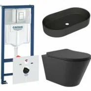 Комплект инсталляции GROHE Rapid SL 38775001 с унитазом Aqueduto CONE CON0140 и раковиной Aqueduto ESPIRAL ESP0240 (NW0470)