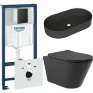 Комплект инсталляции GROHE Solido 38811KF0 с унитазом Aqueduto CONE CON0140 и раковиной Aqueduto ESPIRAL ESP0240 (NW0471)