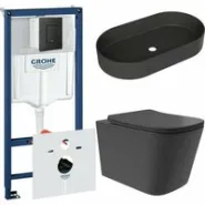 Комплект инсталляции GROHE Solido 38811KF0 с унитазом Aqueduto MACIO Plus MACТ0240 и раковиной Aqueduto ESPIRAL ESP0240 (NW0475)