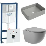 Комплект инсталляции GROHE Rapid SL 38775001 с унитазом Aqueduto OVO OVO0130 и раковиной Aqueduto ESPIRAL ESP0430 (NW0478)