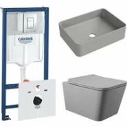 Комплект инсталляции GROHE Rapid SL 38775001 с унитазом Aqueduto MACIO MAC0130 и раковиной Aqueduto ESPIRAL ESP0430 (NW0482)