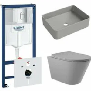 Комплект инсталляции GROHE Rapid SL NW0145/S с унитазом Aqueduto CONE CON0130 и раковиной Aqueduto ESPIRAL ESP0430 (NW0489) Комплект инсталляции GROHE Rapid SL NW0145/S с унитазом Aqueduto CONE CON0130 и раковиной Aqueduto ESPIRAL ESP0430 (NW0489)