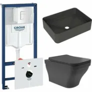 Комплект инсталляции GROHE Rapid SL 38772SH0 с унитазом Aqueduto ESTETA EST0140 и раковиной Aqueduto ESPIRAL ESP0440 (NW0492)