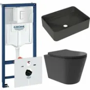 Комплект инсталляции GROHE Rapid SL 38772SH0 с унитазом Aqueduto CONE Plus CONT0240 и раковиной Aqueduto ESPIRAL ESP0440 (NW0496)