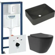 Комплект инсталляции GROHE Rapid SL 38772SH0 с унитазом Aqueduto OVO Plus OVOT0240 и раковиной Aqueduto ESPIRAL ESP0440 (NW0500)