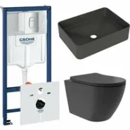 Комплект инсталляции GROHE Rapid SL NW0145/S с унитазом Aqueduto OVO Plus OVOT0240 и раковиной Aqueduto ESPIRAL ESP0440 (NW0501)
