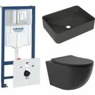 Комплект инсталляции GROHE Rapid SL 38775001 с унитазом Aqueduto OVO OVO0140 и раковиной Aqueduto ESPIRAL ESP0440 (NW0502)