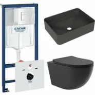 Комплект инсталляции GROHE Rapid SL 38772SH0 с унитазом Aqueduto OVO OVO0140 и раковиной Aqueduto ESPIRAL ESP0440 (NW0504)