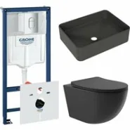 Комплект инсталляции GROHE Rapid SL NW0145/S с унитазом Aqueduto OVO OVO0140 и раковиной Aqueduto ESPIRAL ESP0440 (NW0505)