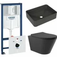 Комплект инсталляции GROHE Rapid SL NW0145/S с унитазом Aqueduto CONE CON0140 и раковиной Aqueduto ESPIRAL ESP0440 (NW0513)