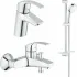 Готовый комплект для ванной комнаты GROHE Eurosmart, хром (NB0079) Готовый комплект для ванной комнаты GROHE Eurosmart, хром (NB0079)