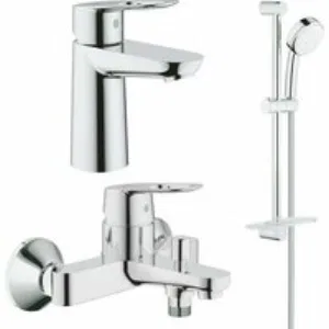 Готовый комплект для ванной комнаты GROHE BauLoop, хром (NB0081) Готовый комплект для ванной комнаты GROHE BauLoop, хром (NB0081)