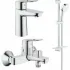 Готовый комплект для ванной комнаты GROHE BauLoop, хром (NB0081) Готовый комплект для ванной комнаты GROHE BauLoop, хром (NB0081)