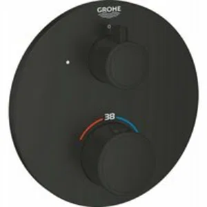 Внешняя часть термостата для душа GROHE Grohtherm с переключателем на 1 положение, матовый чёрный (1022122430) Внешняя часть термостата для душа GROHE Grohtherm с переключателем на 1 положение, матовый чёрный (1022122430)