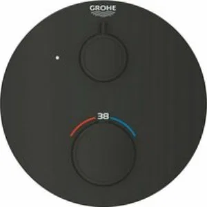 Внешняя часть термостата для душа GROHE Grohtherm с переключателем на 1 положение, матовый чёрный (1022122430) Внешняя часть термостата для душа GROHE Grohtherm с переключателем на 1 положение, матовый чёрный (1022122430)