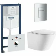 Комплект инсталляции GROHE 38775001 с унитазом Aquatek ЛИБЕРТИ и сиденьем с микролифтом (NW0521)