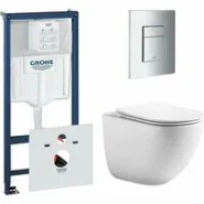 Комплект инсталляции GROHE 38775001 с унитазом Aquatek ГЕЛИОС и сиденьем с микролифтом (NW0523)