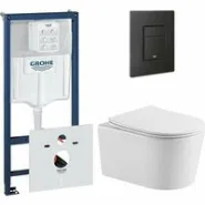 Комплект инсталляции GROHE 38811KF0 с унитазом Aquatek ОБЕРОН и сиденьем с микролифтом (NW0524)