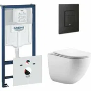 Комплект инсталляции GROHE 38811KF0 с унитазом Aquatek ГЕЛИОС и сиденьем с микролифтом (NW0528)