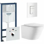 Комплект инсталляции GROHE 38772SH0 с унитазом Aquatek ЛИБЕРТИ и сиденьем с микролифтом (NW0531)