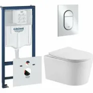 Комплект инсталляции GROHE NW0145/S с унитазом Aquatek ОБЕРОН и сиденьем с микролифтом (NW0534)