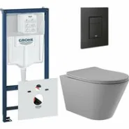 Комплект инсталляции GROHE Solido 38811KF0 с унитазом Aqueduto CONE CONT2130 и сиденьем с микролифтом (NW0545)
