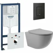 Комплект инсталляции GROHE Solido 38811KF0 с унитазом Aqueduto OVO OVOT2130 и сиденьем с микролифтом (NW0549)