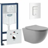 Комплект инсталляции GROHE Rapid SL 38772SH0 с унитазом Aqueduto OVO OVOT2130 и сиденьем с микролифтом (NW0555)