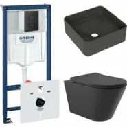 Комплект инсталляции GROHE Solido 38811KF0 с унитазом Aqueduto CONE CONT2140 и раковиной Aqueduto ESPIRAL ESP0340 (NW0572)