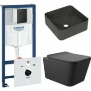 Комплект инсталляции GROHE Solido 38811KF0 с унитазом Aqueduto MACIO MACT2140 и раковиной Aqueduto ESPIRAL ESP0340 (NW0573)