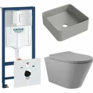 Комплект инсталляции GROHE Rapid SL 38772SH0 с унитазом Aqueduto CONE CONT2130 и раковиной Aqueduto ESPIRAL ESP0330 (NW0575)