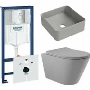 Комплект инсталляции GROHE Rapid SL NW0145/S с унитазом Aqueduto CONE CONT2130 и раковиной Aqueduto ESPIRAL ESP0330 (NW0581)