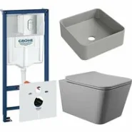 Комплект инсталляции GROHE Rapid SL NW0145/S с унитазом Aqueduto MACIO MACT2130 и раковиной Aqueduto ESPIRAL ESP0330 (NW0582)