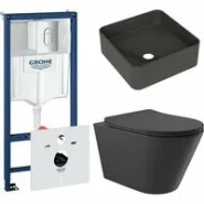 Комплект инсталляции GROHE Rapid SL NW0145/S с унитазом Aqueduto CONE CONT2140 и раковиной Aqueduto ESPIRAL ESP0340 (NW0584)