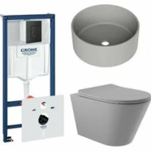 Комплект инсталляции GROHE Solido 38811KF0 с унитазом Aqueduto CONE CONT2130 и раковиной Aqueduto ESPIRAL D400 ESP0130 (NW0593) Комплект инсталляции GROHE Solido 38811KF0 с унитазом Aqueduto CONE CONT2130 и раковиной Aqueduto ESPIRAL D400 ESP0130 (NW0593)