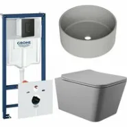 Комплект инсталляции GROHE Solido 38811KF0 с унитазом Aqueduto MACIO MACT2130 и раковиной Aqueduto ESPIRAL D400 ESP0130 (NW0594)