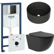 Комплект инсталляции GROHE Solido 38811KF0 с унитазом Aqueduto OVO OVOT2140 и раковиной Aqueduto ESPIRAL D400 ESP0140 (NW0598)